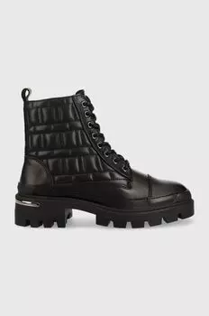 Стеганые кожаные ботильоны Aldo, черный