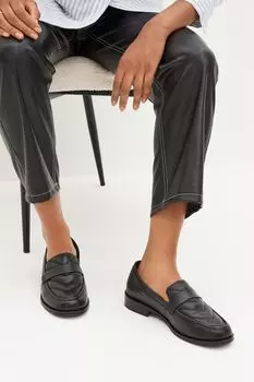 Стеганые кожаные лоферы Forever Comfort Next, черный