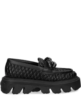 Стеганые лоферы Casadei, черный