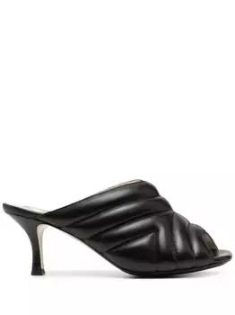 Стеганые мюли N21, черный