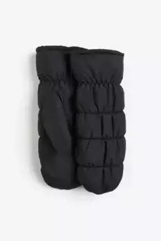 Стеганые перчатки на один палец H&M, черный