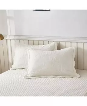 Стеганые подушки из 100% хлопка с вышивкой - King MarCielo, белый