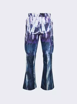 Стеганые расклешенные брюки карго Tie Dye Amiri, фиолетовый