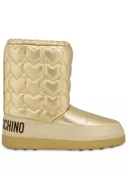 Стеганые сапоги Love Moschino, золотой
