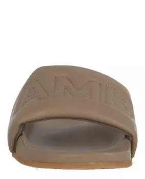 Стеганые шлепанцы с надписью и логотипом AMBUSH, бежевый