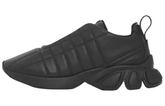 Стеганые женские кроссовки Burberry кожаные, черный