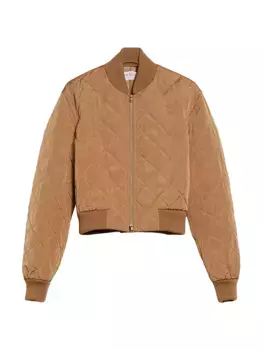 Стеганый бомбер Fachiro Max Mara, цвет camel