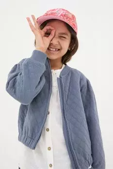 Стеганый бомбер Fatface Fat Face, синий