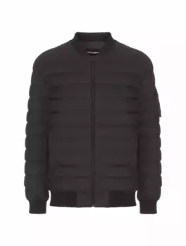 Стеганый бомбер с логотипом Dolce&Gabbana, черный