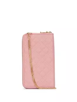Стеганый чехол для телефона с логотипом Love Moschino, розовый
