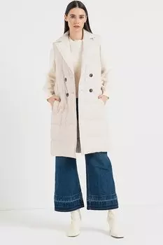 Стеганый длинный жилет Marella, белый