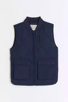 Стеганый гильотинный бомбардировщик River Island, синий