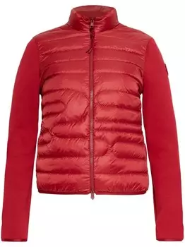 Стеганый кардиган Moncler со змеиным принтом, красный