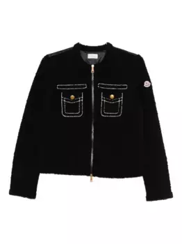 Стеганый кардиган со вставками MONCLER, синий