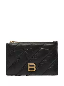 Стеганый картхолдер Balenciaga, черный