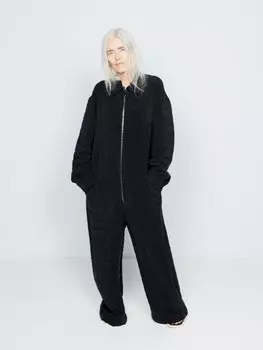 Стеганый комбинезон оверсайз Raey, синий