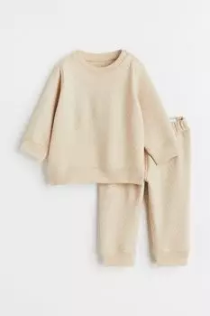 Стеганый комплект из 2 предметов H&amp;M, бежевый