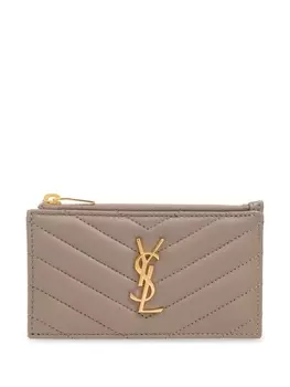 Стеганый кошелек Cassandre Saint Laurent, серый