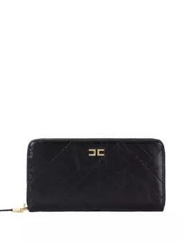Стеганый кошелек Elisabetta Franchi на молнии, черный