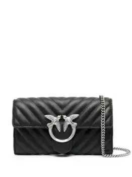 Стеганый кошелек Love One на цепочке PINKO, черный