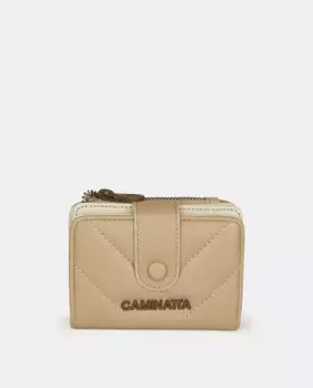 Стеганый кошелек наппа светло-коричневого цвета Caminatta, коричневый