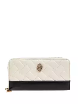 Стеганый кошелек с круговой молнией Kurt Geiger London, белый