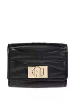 Стеганый кошелек с застежкой Furla, черный