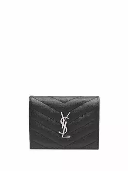 Стеганый кошелек Saint Laurent, черный