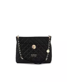 Стеганый кожаный кошелек кои Gunas, черный