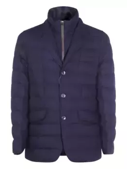 Стеганый многослойный блейзер Herno, синий