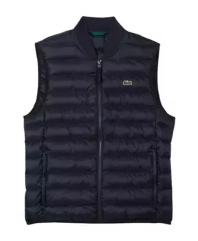 Стеганый мужской жилет с нашивкой-логотипом Lacoste, синий