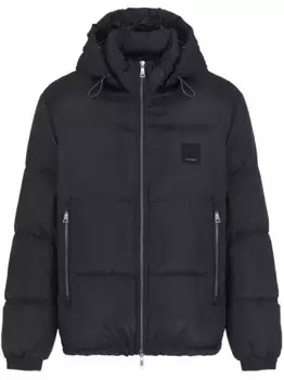 Стеганый пуховик Armani Exchange, черный