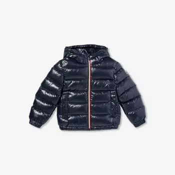 Стеганый пуховик Aubert 4-14 лет Moncler, темно-синий