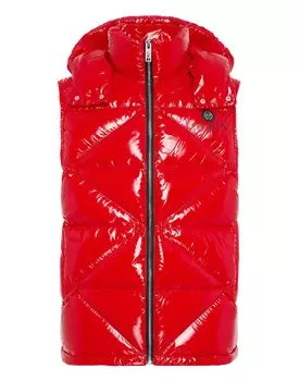 Стеганый пуховик без рукавов Hexagon Philipp Plein, красный