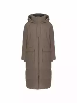 Стеганый пуховик Brunello Cucinelli, бежевый