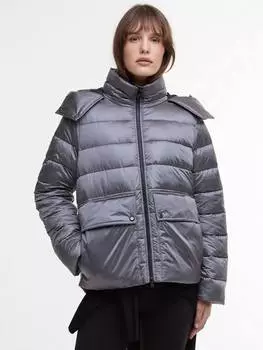 Стеганый пуховик деллы Barbour, цвет Chrome