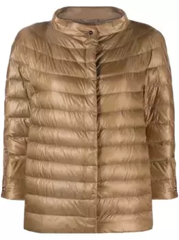Стеганый пуховик Elsa Herno, коричневый