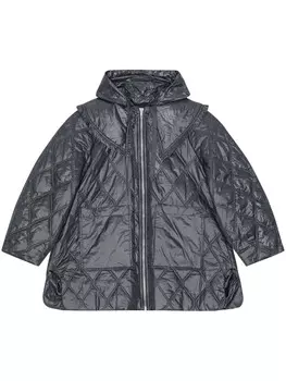 Стеганый пуховик GANNI, синий