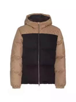 Стеганый пуховик GG Supreme Gucci, мультиколор