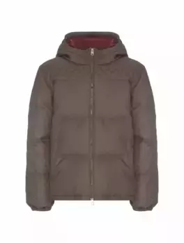 Стеганый пуховик GG Supreme Gucci, зелёный