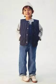 Стеганый пуховик H&M, синий