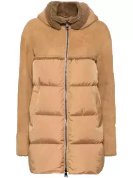 Стеганый пуховик Herno, коричневый