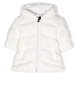 Стеганый пуховик Moncler Enfant, белый