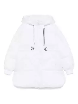 Стеганый пуховик MSGM Kids, белый