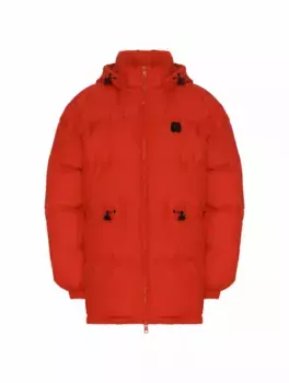 Стеганый пуховик MSGM, красный