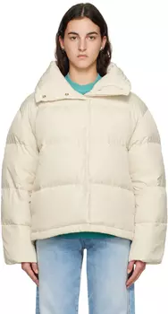 Стеганый пуховик Off-White Молочно-белый Acne Studios