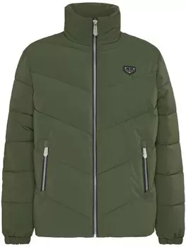 Стеганый пуховик Philipp Plein, зеленый