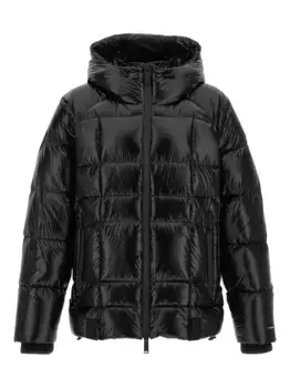 Стеганый пуховик с капюшоном DSQUARED2, черный