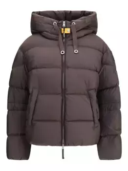 Стеганый пуховик с капюшоном Parajumpers, коричневый