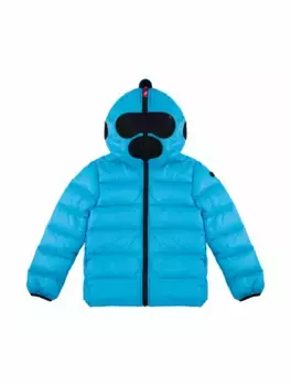 Стеганый пуховик с логотипом Ai Riders, синий